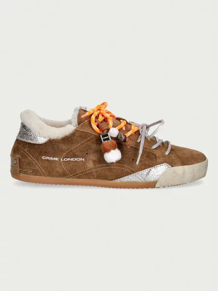 Crime London SNEAKERINA sneakers dámske semišové hnedá