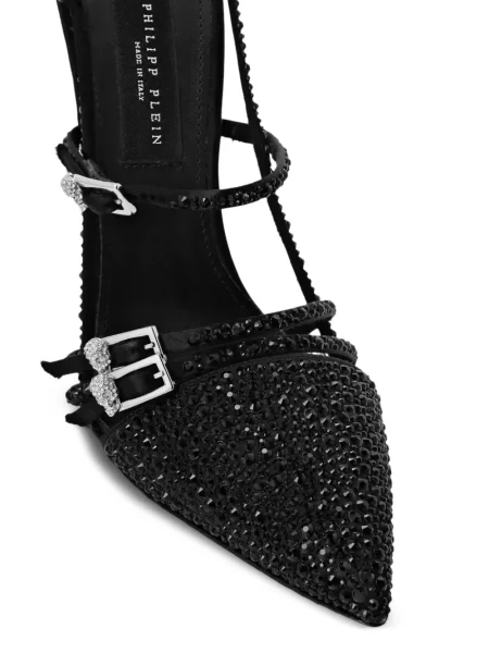 Pantofi cu toc Philipp Plein slingback negru