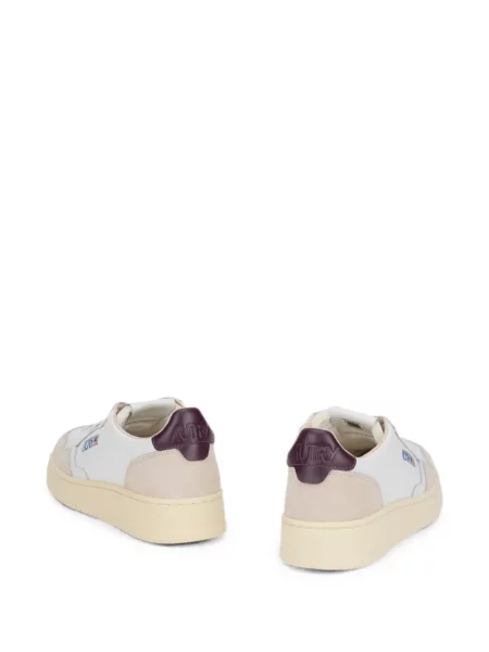 Sneakerși Autry din piele de căprioară alb