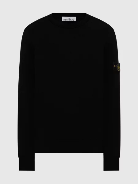 Джемпер з вовни Stone Island чорний