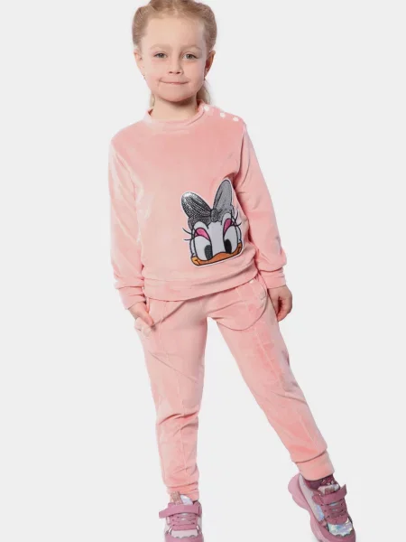 Велюровий Дитячий Спортивний костюм Timbo рожевий