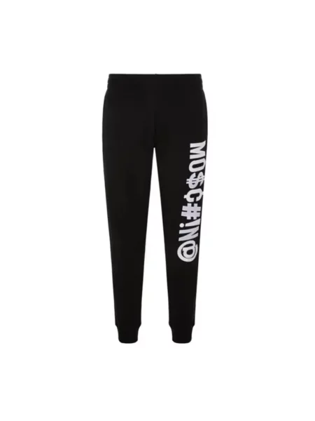 Spodnie Moschino z logo czarne