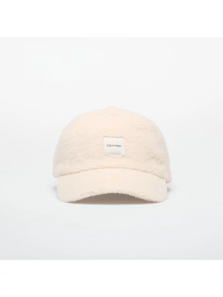 Calvin Klein Czapka Z Bouclé beige beżowa