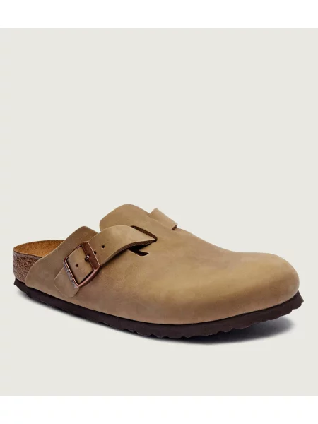 Bőr mules Birkenstock barna