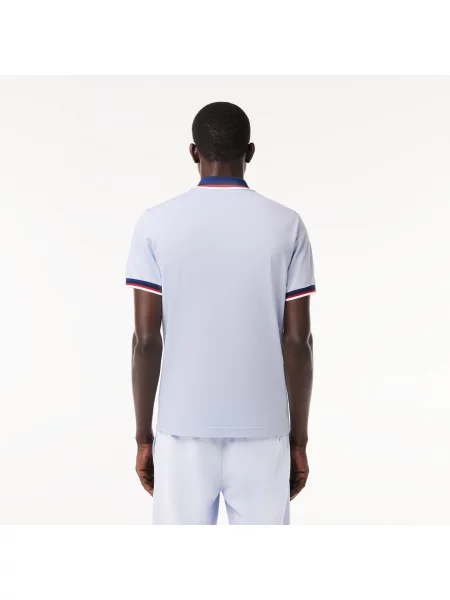 Поло Lacoste голубое