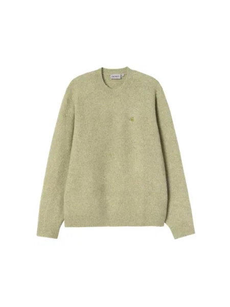 Sweter z dzianiny z prążkowanymi wykończeniami Carhartt Wip zielony