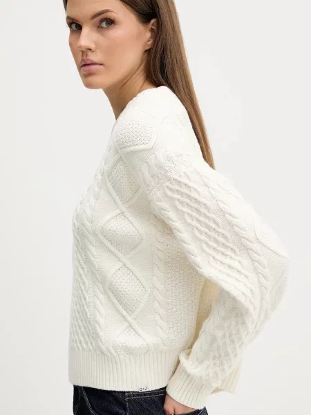 Светр із додаванням вовни Guess Jeans легкий бежевий