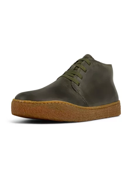 CAMPER Bocanci cu șireturi Peu Terreno maro caramel / închis verde