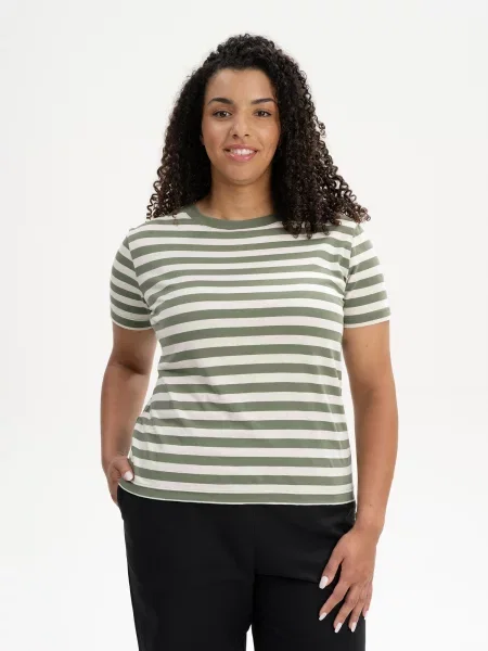 MELA Tricou KHIRA verde alb