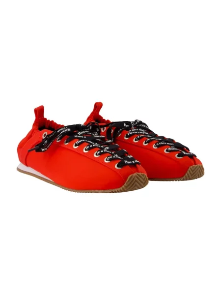 Satynowe sneakersy Ganni czerwone