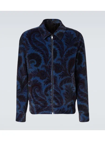 Geacă Etro de catifea albastru