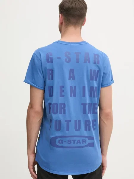 Тениска G-star Raw синьо