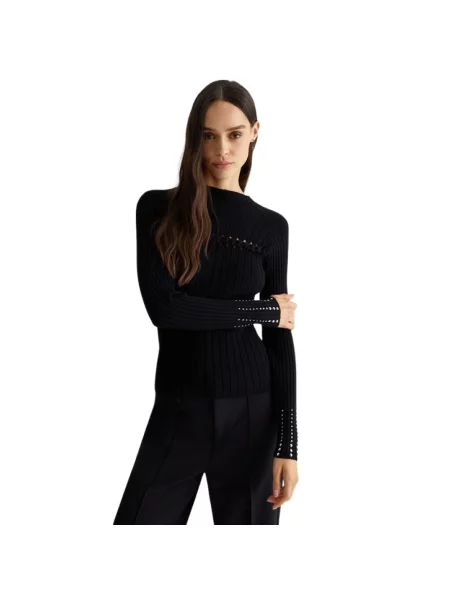 Dzianinowy sweter Liu Jo czarny