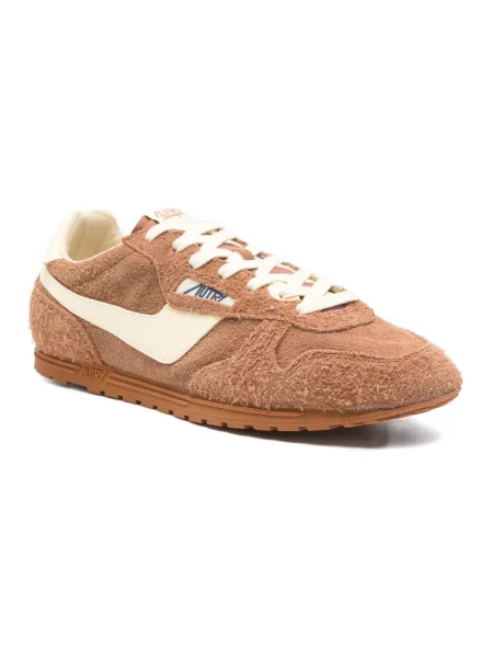 Sneakersy Autry brązowe