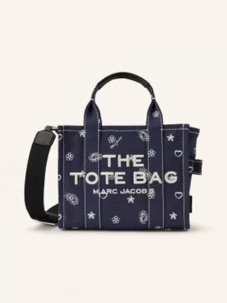 Marc Jacobs Torebka The Bandana Canvas Small blau biała