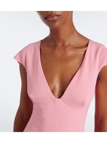 Rochie midi Stella Mccartney cu volane roz