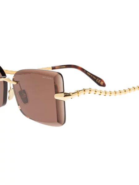 Ochelari de soare Bvlgari cu imprimeu geometric maro