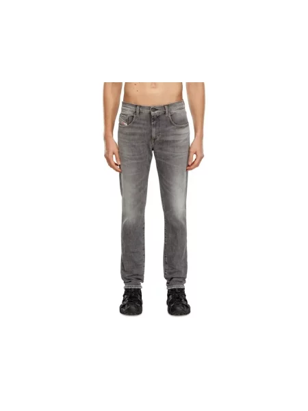 Jeansy Diesel 2019 D-STRUKT z 5 kieszeniami brązowe