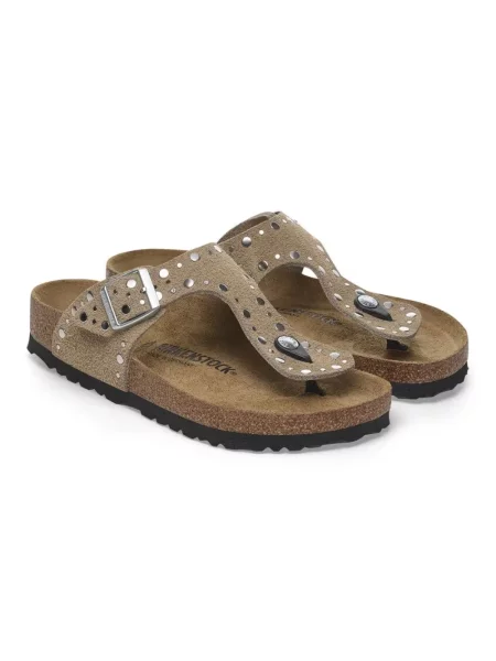 Sandały Birkenstock skórzane klasyczne beżowe
