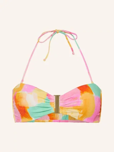 Watercult Bandeau Bikiny Empowered Play růžová tyrkysová žlutá