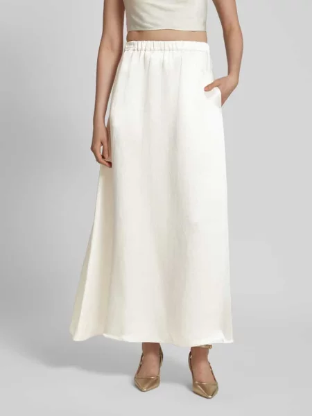 Długa spódnica z elastycznym pasem model ‘NUEVO’ Mm By Max Mara biała