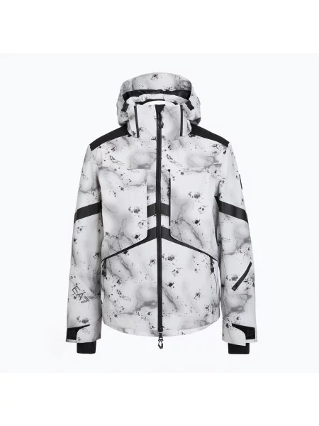 Мъжка ски яке Emporio Armani Ski Cortina Graphic fancy ice бяло