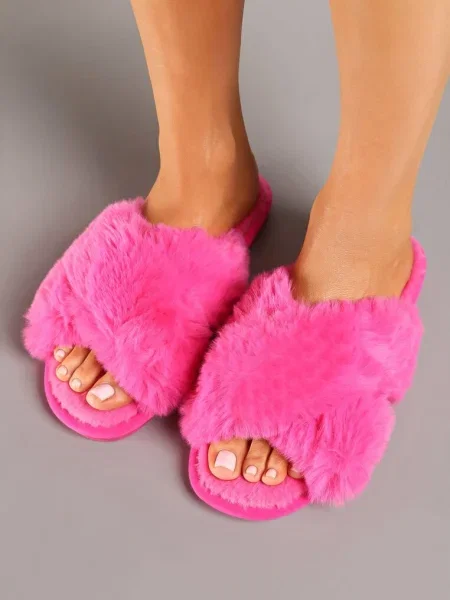 Papuci de casă Selanthra Fucsia roz