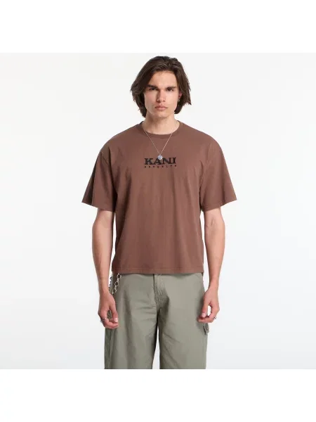 Tričko Karl Kani Retro Stencil Boxy T-Shirt Brown L hnědé