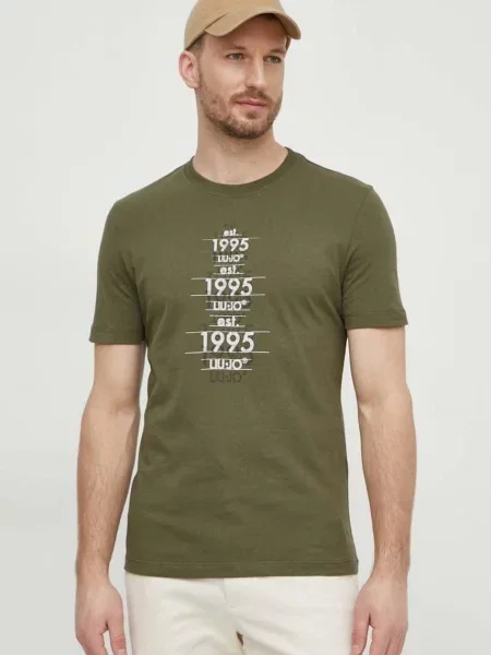 Liu Jo t-shirt z nadrukiem zielony
