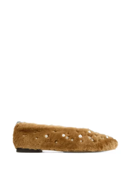 Balerini Jimmy Choo cu perle maro