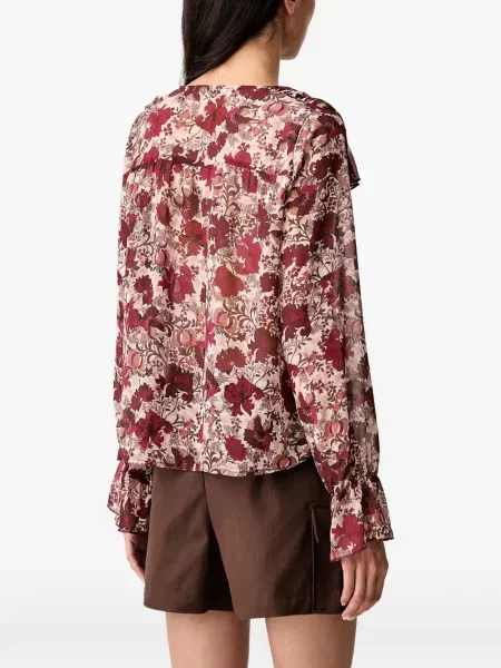 Bluză Morgan cu model floral cu imagine roșu