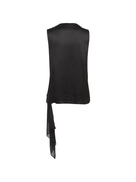 Top Max Mara din satin drapat negru