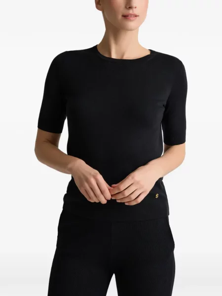 Tricou St. John scurt negru
