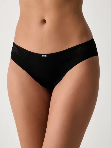 BOSS nohavičky dámske BRIEF_B LACE čierna