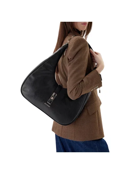 Geanta hobo Guess negru