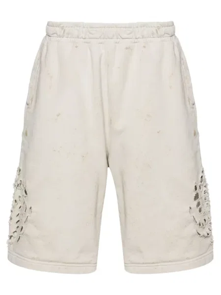 Szorty 44 Label Group z przetarciami szare