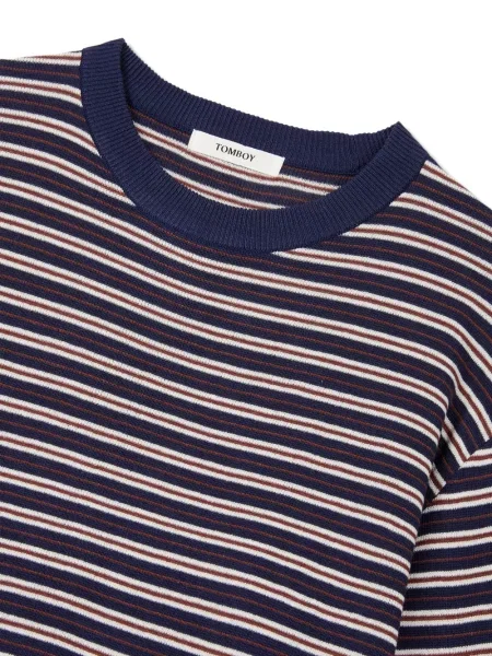 Pulover Tomboy cu dungi albastru