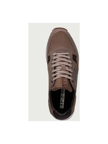 Sneakersy Napapijri skórzane brązowe