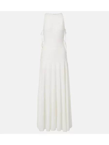 Rochie maxi Alaïa alb