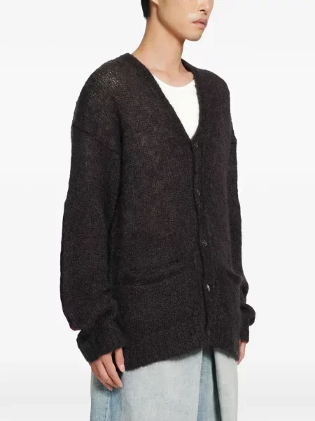 Lung cardigan Maison Margiela de catifea maro