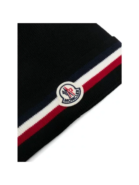 Czapka Moncler wełniana czarna