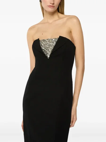 Rochie midi Genny până la genunchi de costum negru