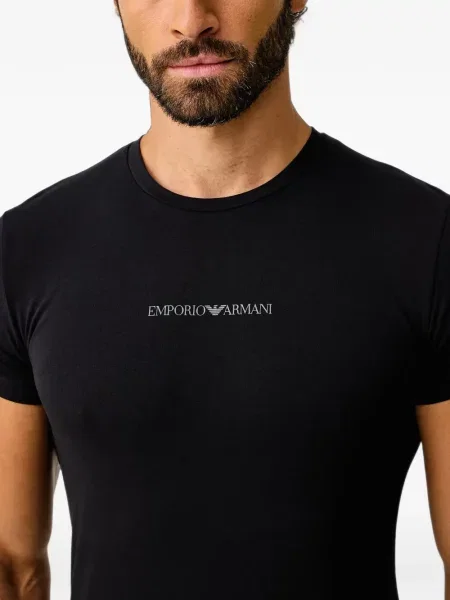 Tricou Emporio Armani cu imagine negru