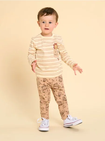 Sinsay Legíny Mini Smiley® hnědá