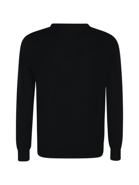 Pulover Kangra cu decolteu rotund negru