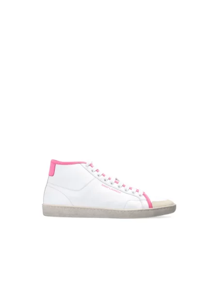 Sneakersy Saint Laurent skórzane z logo białe