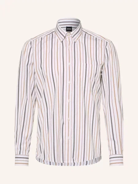 Boss Košile Liam Regular Fit / velbloudí / černá bílá