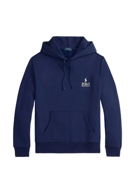 Hanorac cu glugă Polo Ralph Lauren cu autograf albastru