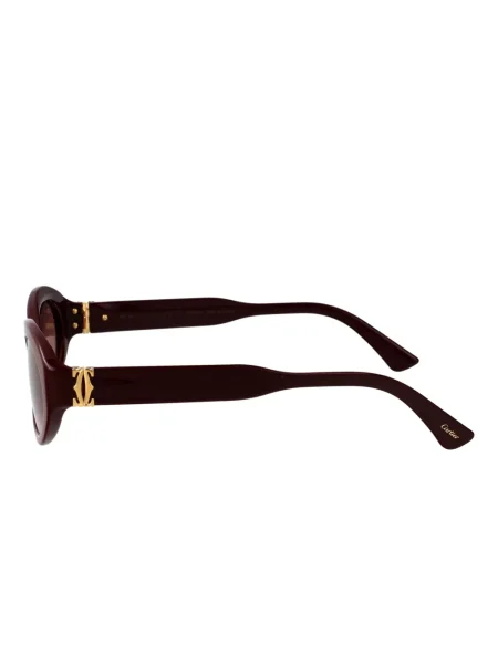 Овални слънчеви очила Cartier Eyewear червено