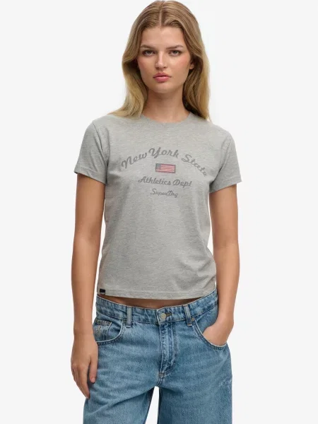 Superdry & Co Majica ATH ESS / pegasto / rdeča siva
